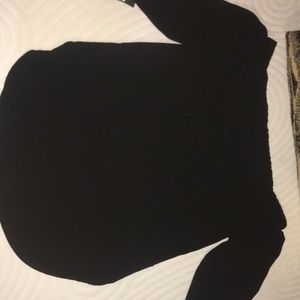 Black over shoulder shirt